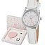 Reloj Marea Niña Esfera Blanca y Dibujo de Perro en Rosa con Monedero – Set para Regalo